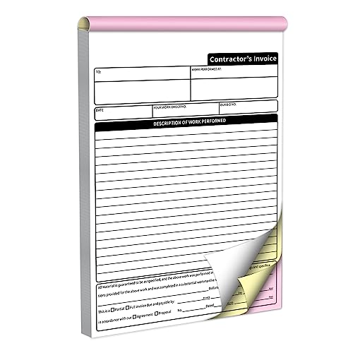 AMXZEA Contractor Invoice Books