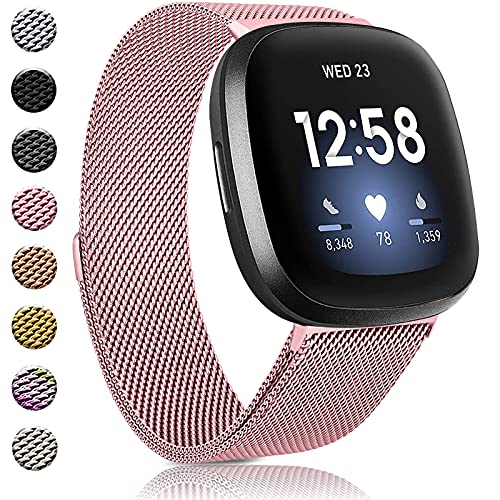 Amzpas Versa 3/4 and Sense/Sense 2 Wristband - Rose Pink