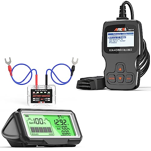 ANCEL Car Battery Tester and OBD II Scanner Combo
