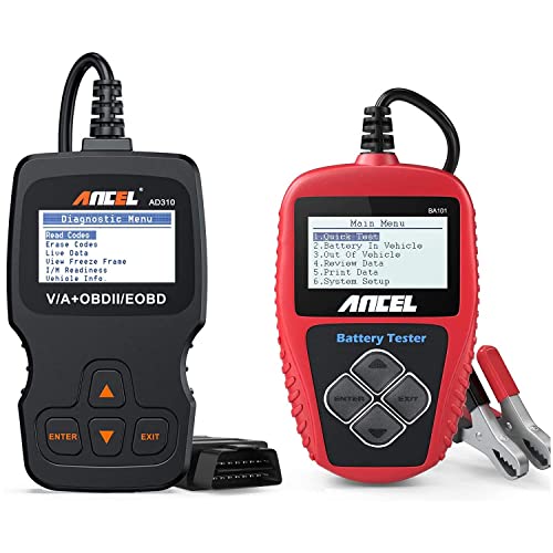ANCEL OBD II Scanner Car Engine Fault Code Reader with Professional Automotive Load Battery Tester
