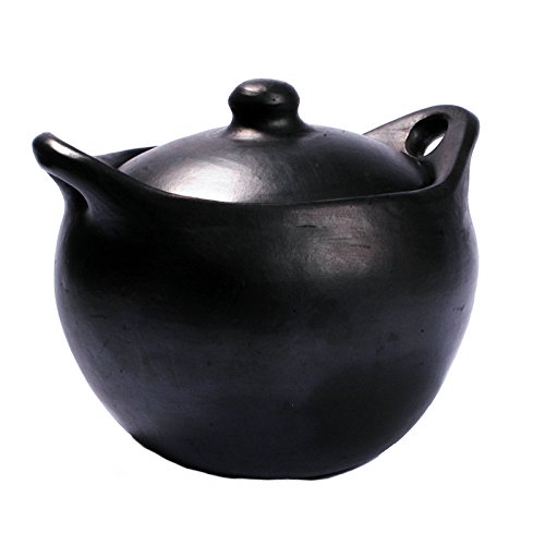 Ancient Cookware, Rounded Chamba Clay Soup Pot, Large, 6 Quarts