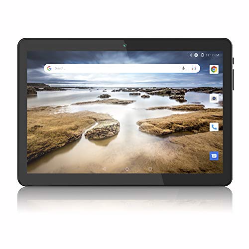 Android Tablet 10 inch, 3G Phablet, Android 9.0, 32GB Tablets PC, Dual SIM Slot Card, 1280x800 IPS, GMS Certified, WiFi, Bluetooth, GPS - Black