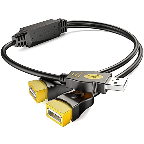 ANDTOBO USB Splitter 2.0: Dual Hub Power Cord Extension Adapter