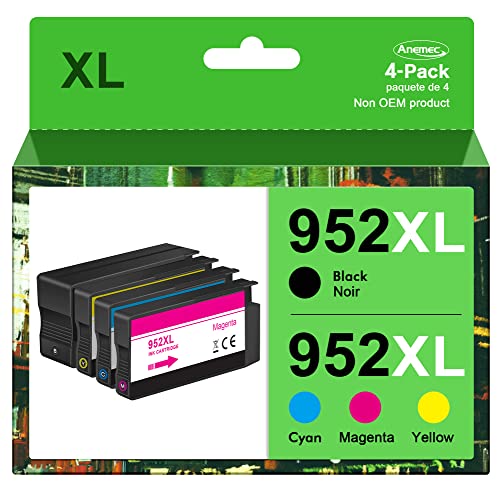 Anemec 952XL Ink Cartridges Replacement for HP