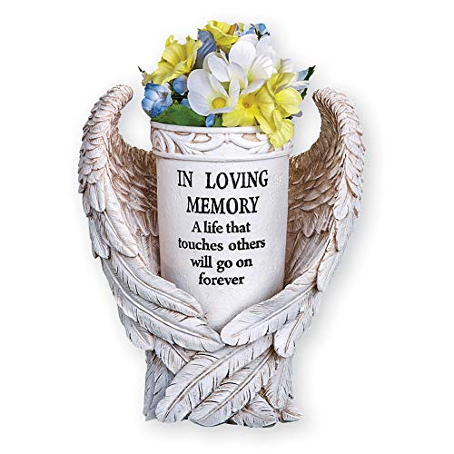 Angel Wings Memorial Vase Garden Décor