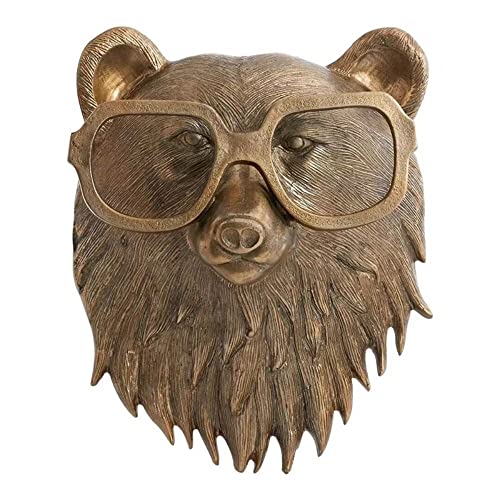 Animal Head Sculpture with Glasses