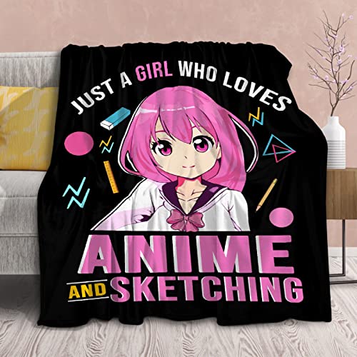 Anime Blanket Sketching Gift for Girls