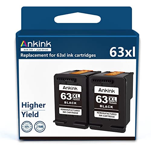 Ankink 4x Capacity 63XL Ink Cartridges 2 Pack Replacement