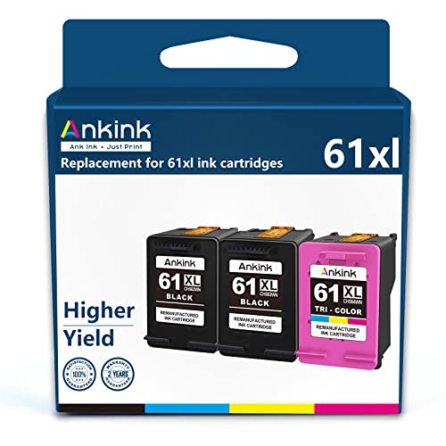 Ankink 61XL Ink Cartridge Replacement for HP Ink 61