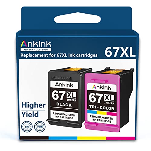 Ankink 67XL Ink Cartridge Replacement for HP ink 67 XL