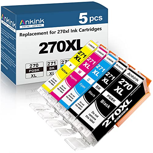 Ankink Compatible Canon Ink Cartridge PGI-270XL&CLI-271XL Combo Pack