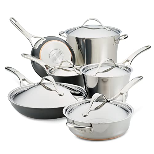 Anolon Stainless Steel & Hard Anodized Aluminum Cookware Set