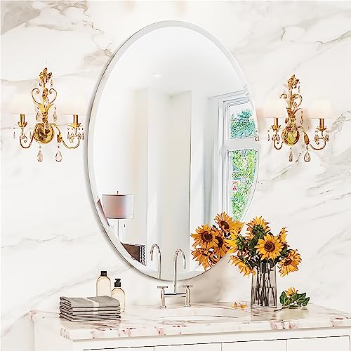 Antok Oval Frameless Bathroom Mirror
