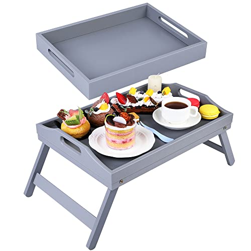 Aodaer Bed Tray Table with Folding Legs and Handles