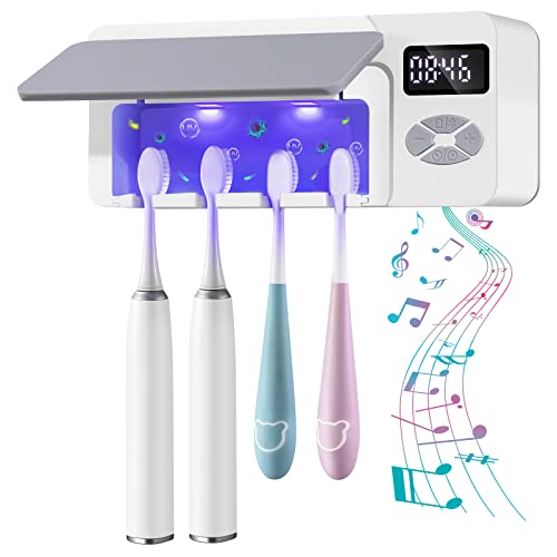 AONCO UV Toothbrush Holder with Bluetooth Music Player