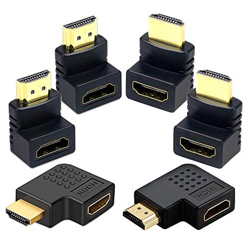 AONTOKY 6Pack 3D and 4K HDMI Angled Adapter Combo