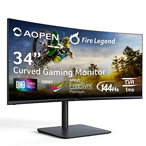 AOPEN 34HC5CUR Pbmiiphx Curved Gaming Monitor