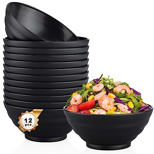 APEO Bowl Set of 12 - Reusable Plastic Bowls for Kitchen