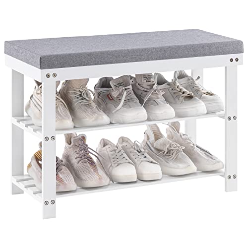 Best Choice Products 46in Shoe Storage Organization Rack Bench For