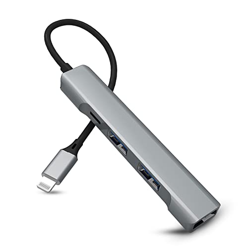 [Apple MFi Certified] 4-in-1 USB OTG Hub, Lightning to USB Hub