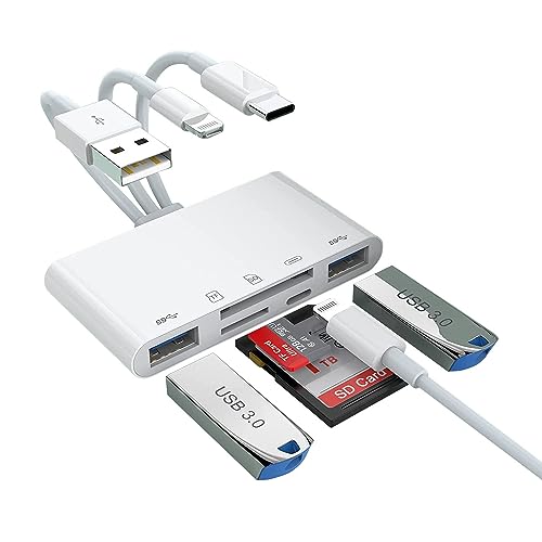 Apple MFi Certified 5-in-1 iPhone Memory Card Reader