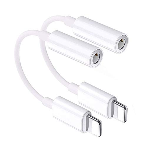 [Apple MFi Certified] iPhone 3.5mm Headphone Jack Adapter,2 Pack for Apple Lightning to 3.5mm Earphones Jack Adapter Cord Dongle Aux Cable Converter Accessories Compatible with iPhone14 13 12 11/Xs/XR