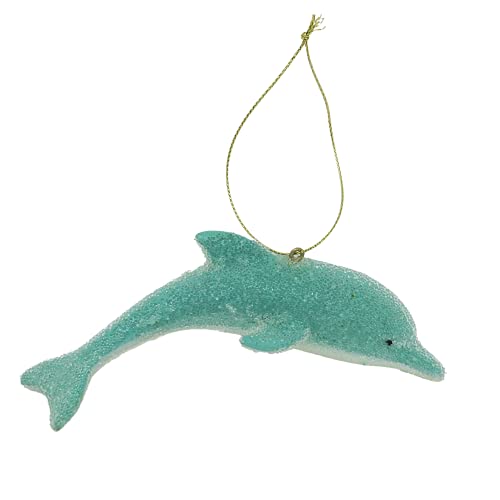 Aqua Blue Dolphin Christmas Tree Ornament