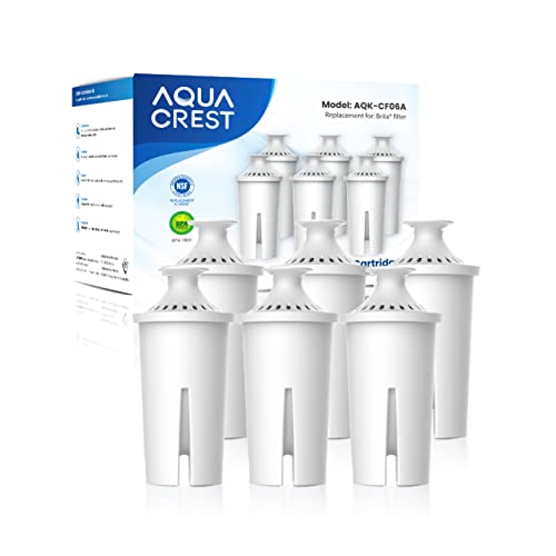 AQUA CREST Replacement Water Filter for Brita Pitchers and Dispensers