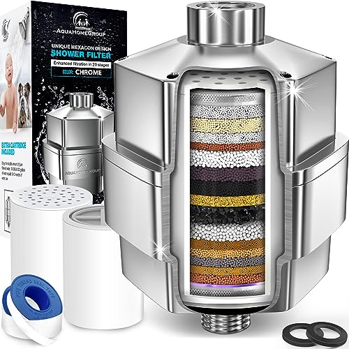 Feelso Shower Head and 15 Stage Shower Filter, High Performance