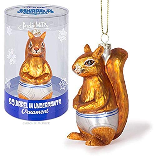 Archie McPhee Squirrel in Underpants Ornament