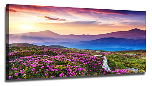 Ardemy Purple Mountain Canvas Wall Art