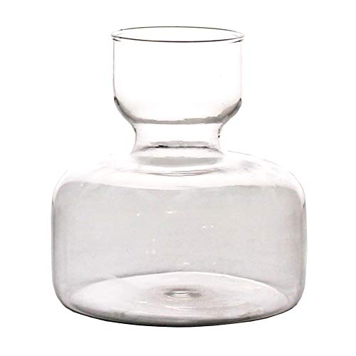 AREOhome HomArt 6215-0 Wide Bottom Bulb Vase Glass Clear