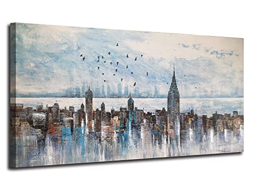 Arjun Cityscape Wall Art - Modern NY Skyline Painting