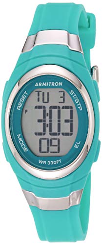 Armitron Sport Women's Digital Chronograph Teal Resin Strap Watch