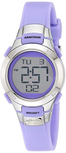 Armitron Sport Women's Purple and Silver-Tone Digital Watch