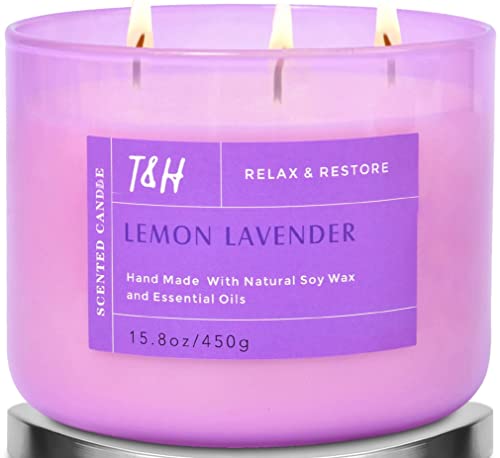 Aromatherapy Lemon Lavender 3 Wick Candle