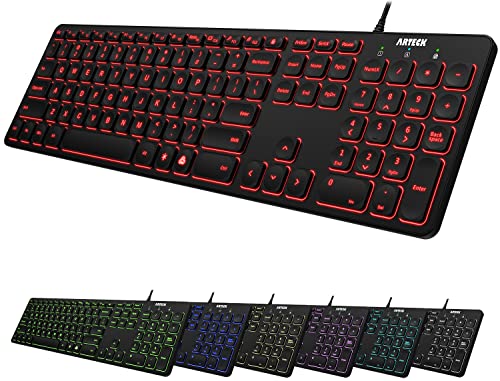 Arteck USB Wired Keyboard with Backlighting