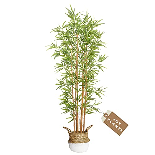 Artificial Bamboo Tree - 6ft Fake Silk Plant with Basket