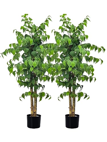 Artificial Ficus Tree with Curly Leaves