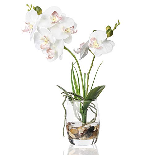 Artificial Flower Bonsai with Glass Vase