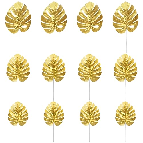 Artificial Gold Palm Leaves for Hawaiian Luau Party Decorations