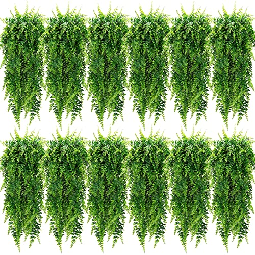 Artificial Hanging Plants 32 Inch Fake Boston Ferns