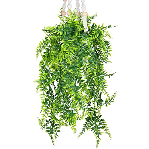 Artificial Hanging Plants with Macrame Planter