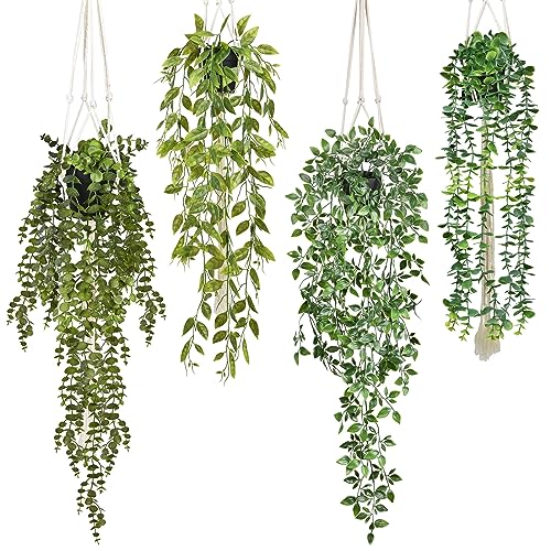 Artificial Hanging Plants with Pots