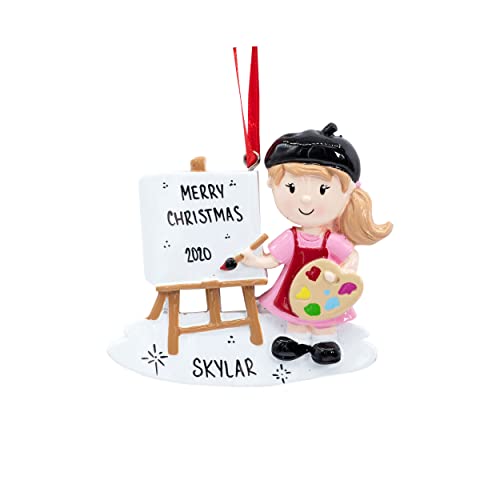 Artist Girl Christmas Ornament 2023