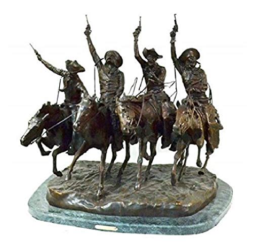 Artistic Solutions American Handmade Pure Bronze Sculpture Statue Coming Through the Rye by Frederic Remington Baby Size