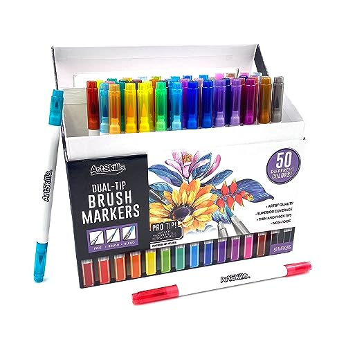 ArtSkills Brush Markers 50-Count