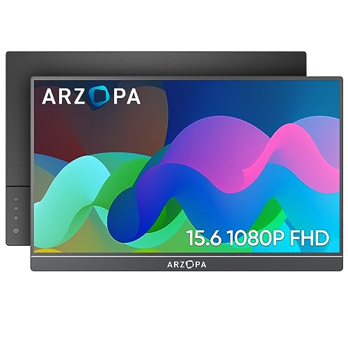 ARZOPA Portable Monitor 15.6'' FHD 1080P