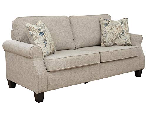 Ashley Alessio Modern Sofa with Throw Pillows