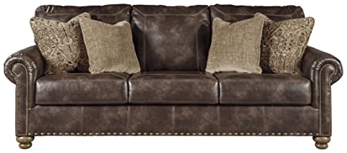 Ashley Nicorvo Traditional Faux Leather Sofa